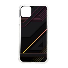 Gradient-geometric-shapes-dark-background Iphone 11 Pro Max 6 5 Inch Tpu Uv Print Case by Salman4z