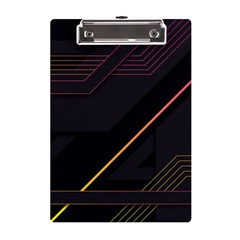 Gradient-geometric-shapes-dark-background A5 Acrylic Clipboard by Salman4z