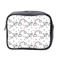 Cute-art-print-pattern Mini Toiletries Bag (two Sides) by Salman4z