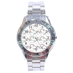 Cute-art-print-pattern Stainless Steel Analogue Watch by Salman4z