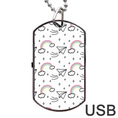 Cute-art-print-pattern Dog Tag Usb Flash (one Side) by Salman4z