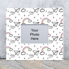 Cute-art-print-pattern White Wall Photo Frame 5  X 7 