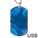 Abstract-classic-blue-background Dog Tag USB Flash (Two Sides) Front