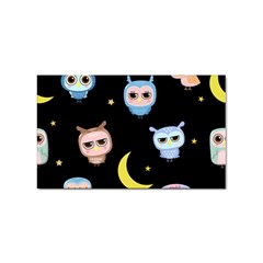 Cute-owl-doodles-with-moon-star-seamless-pattern Sticker Rectangular (100 Pack) by Salman4z