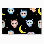 Cute-owl-doodles-with-moon-star-seamless-pattern Postcards 5  x 7  (Pkg of 10) Front