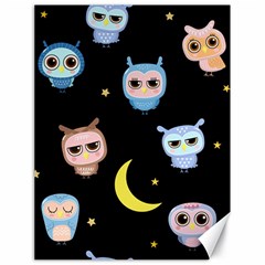 Cute-owl-doodles-with-moon-star-seamless-pattern Canvas 18  X 24  by Salman4z