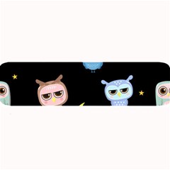 Cute-owl-doodles-with-moon-star-seamless-pattern Large Bar Mat by Salman4z