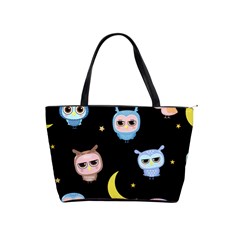 Cute-owl-doodles-with-moon-star-seamless-pattern Classic Shoulder Handbag by Salman4z