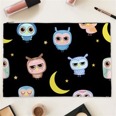 Cute-owl-doodles-with-moon-star-seamless-pattern Cosmetic Bag (xxl) by Salman4z