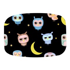 Cute-owl-doodles-with-moon-star-seamless-pattern Mini Square Pill Box by Salman4z