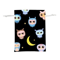 Cute-owl-doodles-with-moon-star-seamless-pattern Lightweight Drawstring Pouch (s) by Salman4z