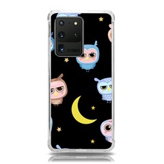 Cute-owl-doodles-with-moon-star-seamless-pattern Samsung Galaxy S20 Ultra 6 9 Inch Tpu Uv Case