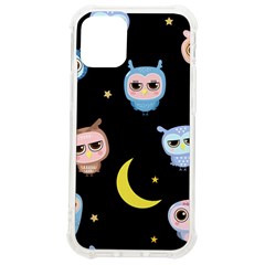 Cute-owl-doodles-with-moon-star-seamless-pattern Iphone 12 Mini Tpu Uv Print Case	 by Salman4z