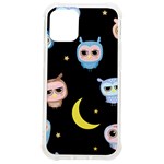 Cute-owl-doodles-with-moon-star-seamless-pattern iPhone 12 mini TPU UV Print Case	 Front