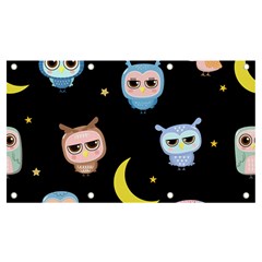 Cute-owl-doodles-with-moon-star-seamless-pattern Banner And Sign 7  X 4  by Salman4z