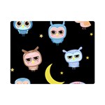 Cute-owl-doodles-with-moon-star-seamless-pattern Premium Plush Fleece Blanket (Mini) 35 x27  Blanket Front