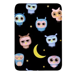 Cute-owl-doodles-with-moon-star-seamless-pattern Rectangular Glass Fridge Magnet (4 Pack)