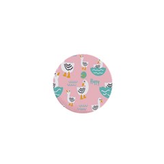 Cute-happy-duck-gift-card-design-seamless-pattern-template 1  Mini Buttons by Salman4z