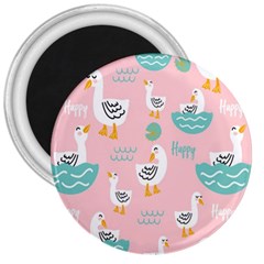 Cute-happy-duck-gift-card-design-seamless-pattern-template 3  Magnets by Salman4z