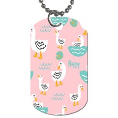 Cute-happy-duck-gift-card-design-seamless-pattern-template Dog Tag (two Sides) by Salman4z