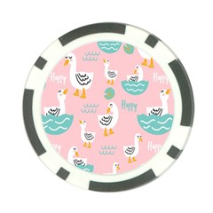 Cute-happy-duck-gift-card-design-seamless-pattern-template Poker Chip Card Guard by Salman4z