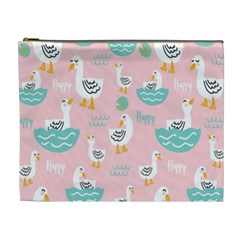 Cute-happy-duck-gift-card-design-seamless-pattern-template Cosmetic Bag (xl) by Salman4z