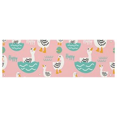 Cute-happy-duck-gift-card-design-seamless-pattern-template Banner And Sign 9  X 3  by Salman4z