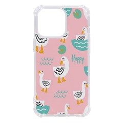 Cute-happy-duck-gift-card-design-seamless-pattern-template Iphone 13 Pro Tpu Uv Print Case