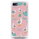 Cute-happy-duck-gift-card-design-seamless-pattern-template iPhone SE Front