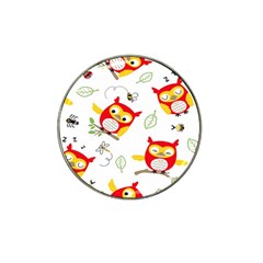 Seamless-pattern-vector-owl-cartoon-with-bugs Hat Clip Ball Marker by Salman4z