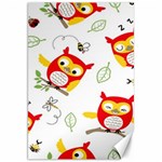 Seamless-pattern-vector-owl-cartoon-with-bugs Canvas 20  x 30  19.62 x28.9  Canvas - 1