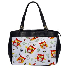 Seamless-pattern-vector-owl-cartoon-with-bugs Oversize Office Handbag by Salman4z