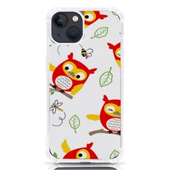 Seamless-pattern-vector-owl-cartoon-with-bugs Iphone 13 Tpu Uv Print Case by Salman4z