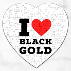 I Love Black Gold Jigsaw Puzzle (heart) by ilovewhateva