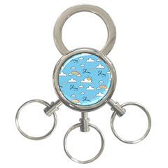 Sky-pattern 3-ring Key Chain by Salman4z