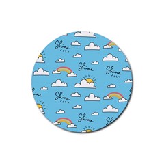 Sky-pattern Rubber Round Coaster (4 Pack) by Salman4z