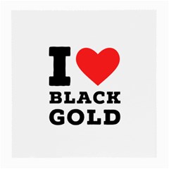 I Love Black Gold Medium Glasses Cloth by ilovewhateva