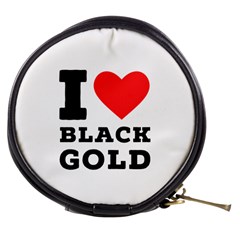 I Love Black Gold Mini Makeup Bag by ilovewhateva