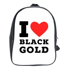 I Love Black Gold School Bag (large) by ilovewhateva