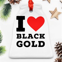 I Love Black Gold Ornament (bell) by ilovewhateva