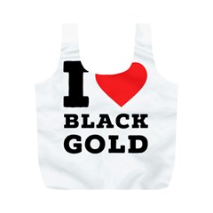 I Love Black Gold Full Print Recycle Bag (m) by ilovewhateva