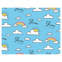 Sky-pattern Two Sides Premium Plush Fleece Blanket (medium) by Salman4z