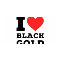 I Love Black Gold Satin Wrap 35  X 70  by ilovewhateva