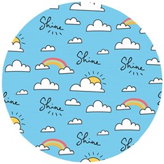 Sky-pattern Wooden Puzzle Round by Salman4z