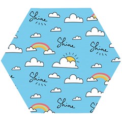 Sky-pattern Wooden Puzzle Hexagon by Salman4z