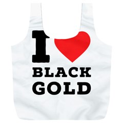 I Love Black Gold Full Print Recycle Bag (xxl) by ilovewhateva