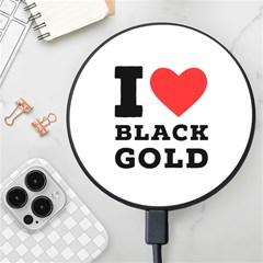 I Love Black Gold Wireless Fast Charger(black)