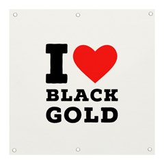 I Love Black Gold Banner And Sign 3  X 3  by ilovewhateva