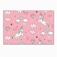 Cute-unicorn-seamless-pattern Postcards 5  X 7  (pkg Of 10) by Salman4z