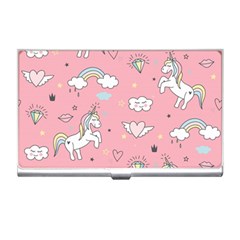 Cute-unicorn-seamless-pattern Business Card Holder by Salman4z